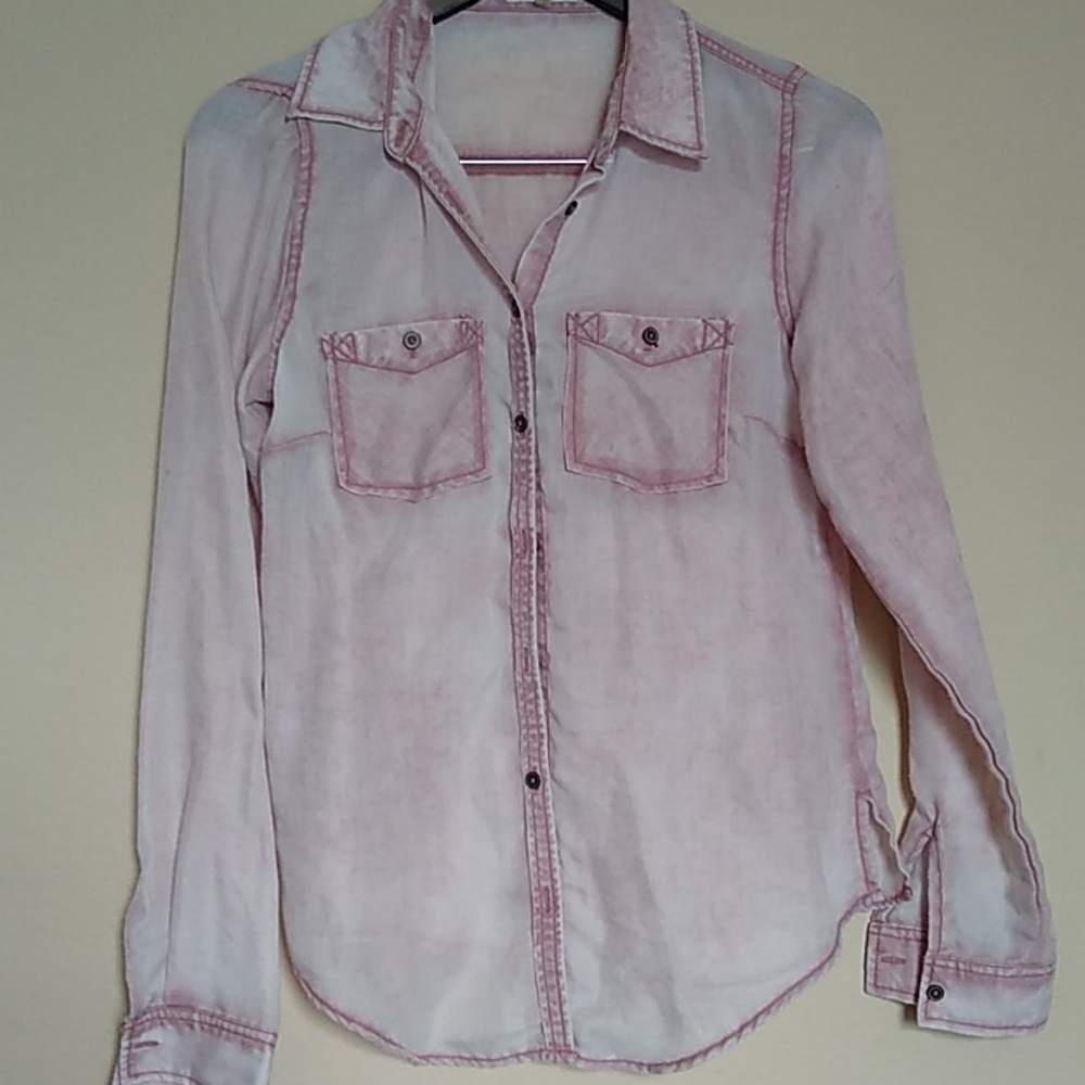 Pink faded look light wash super soft light weight